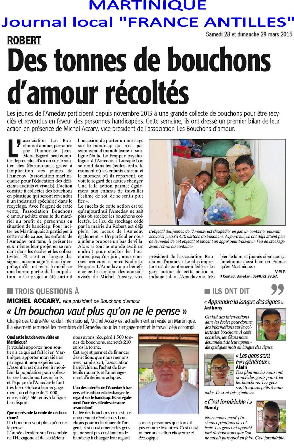 ARTICLE FRANCE ANTILLES bis